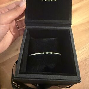 Ring Concierge Mini Diamond Tennis Bracelet, Eternity in White Gold